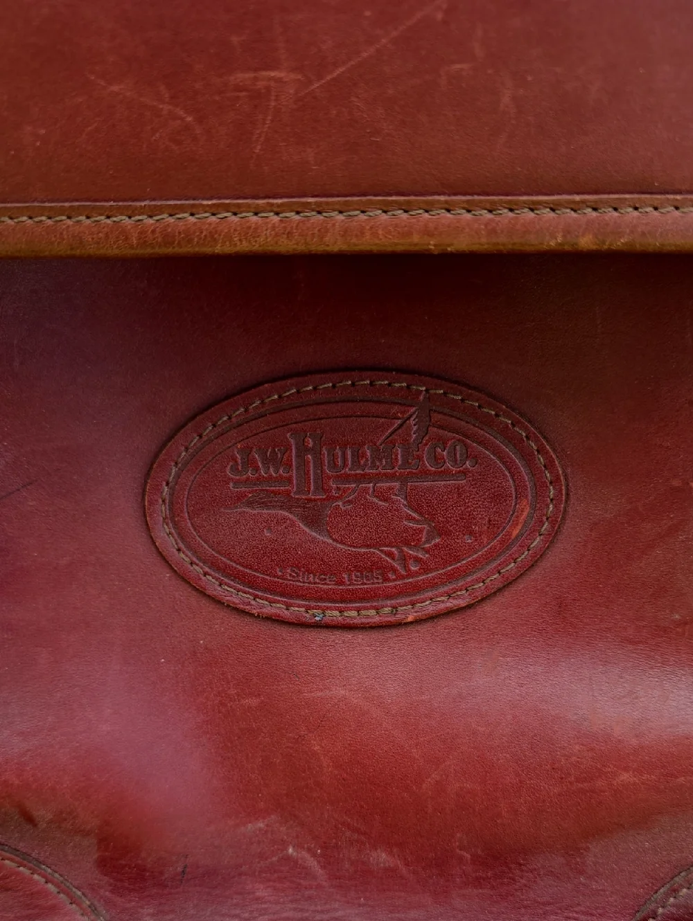J.W. Hulme Co. Men's Leather Briefcase in Red-Brown